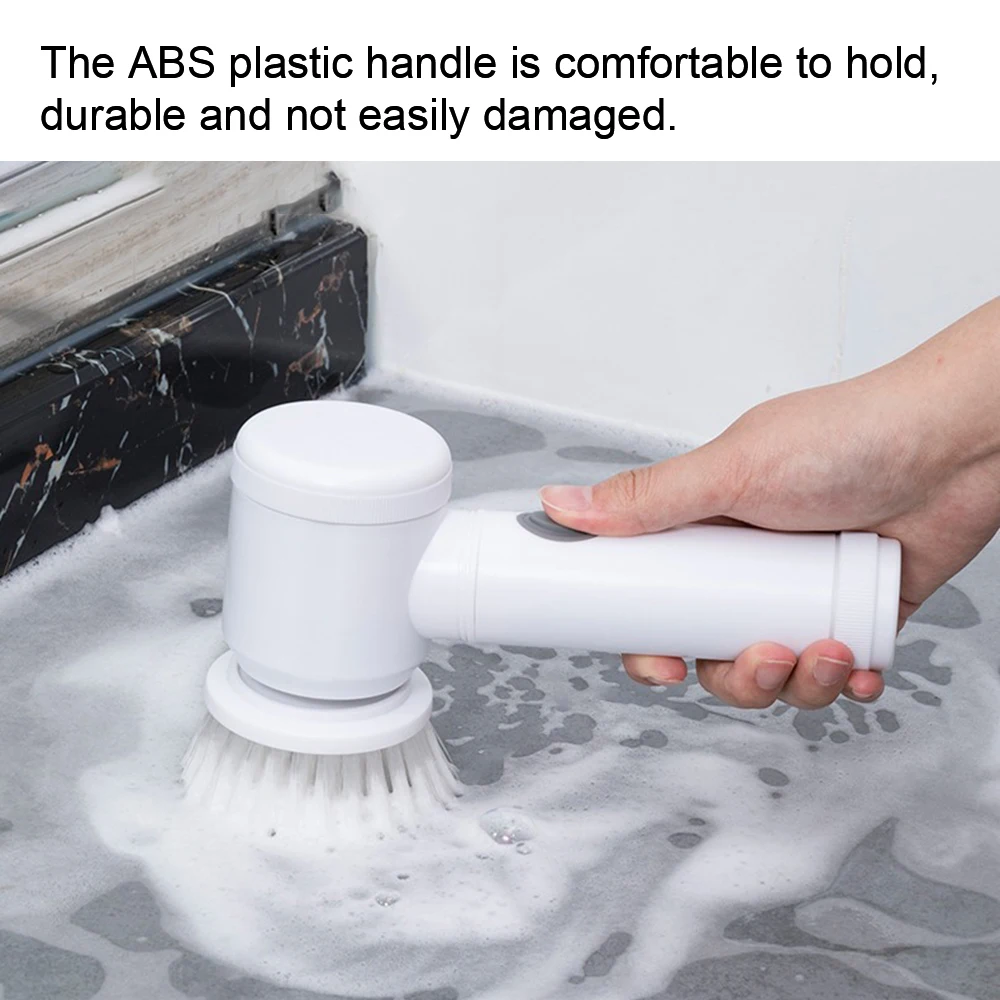 Cleaner Sink USB Type Electric Cleaning Brush Bathtub Brush 5-in-1 Bathroom Wash Brush Kitchen Cleaning Tool Handheld