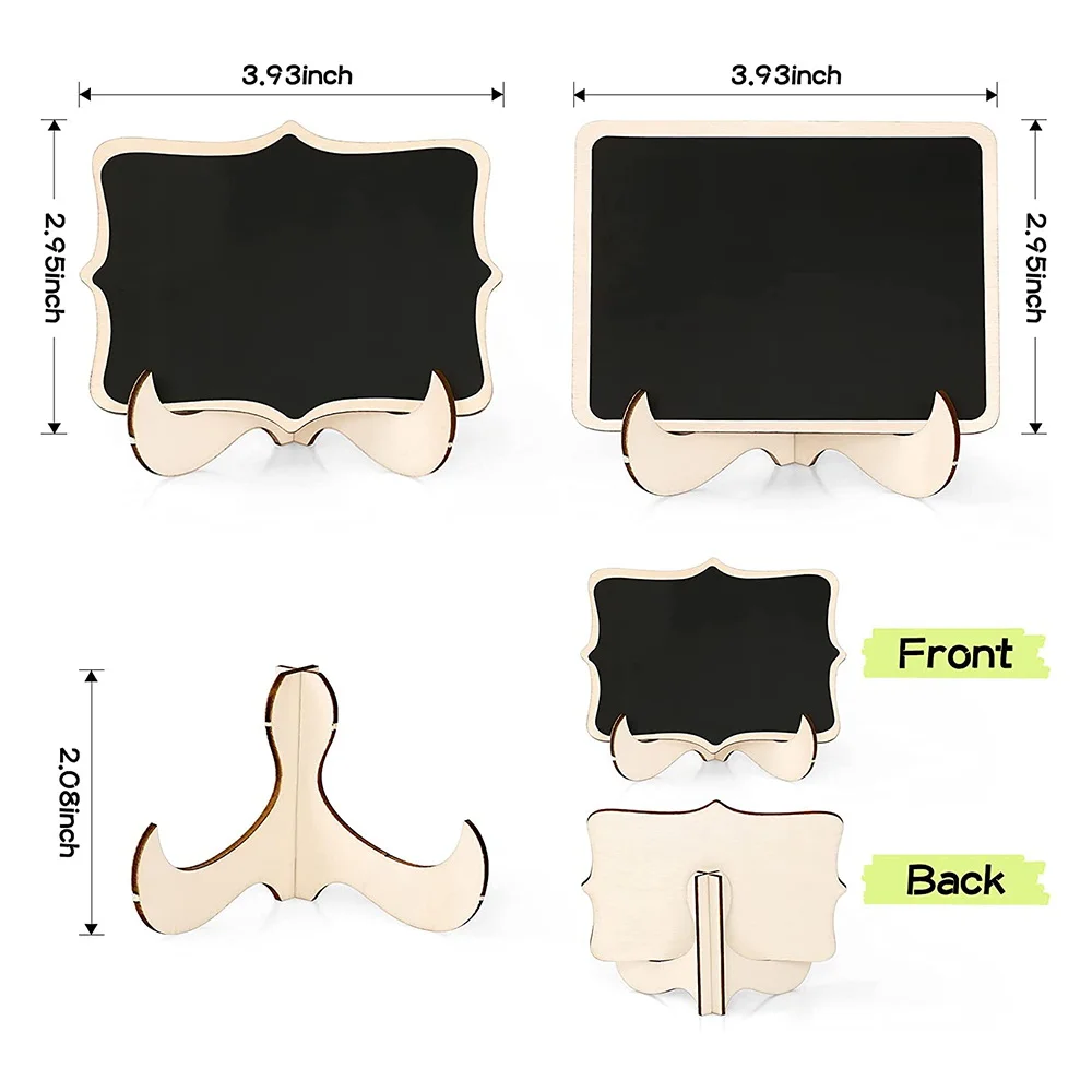 ABMF-Mini Chalkboard Sign 20 แพ็คป้ายอาหารสําหรับปาร์ตี้บุฟเฟ่ต์,ไม้กระดานชอล์กขนาดเล็กป้ายขาตั้งสําหรับแท็กอาหาร