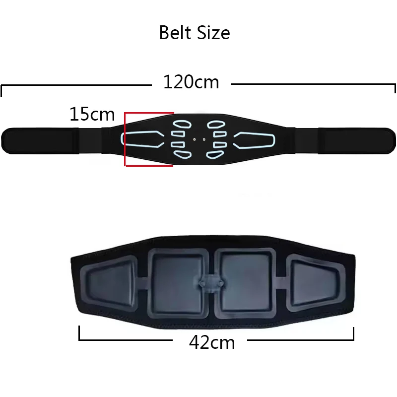 Abdominal Toning Belt Abs Trainer Muscle Toner Waist Massager Rechargeable Abdominal Muscle Training Belly Fitness Massage