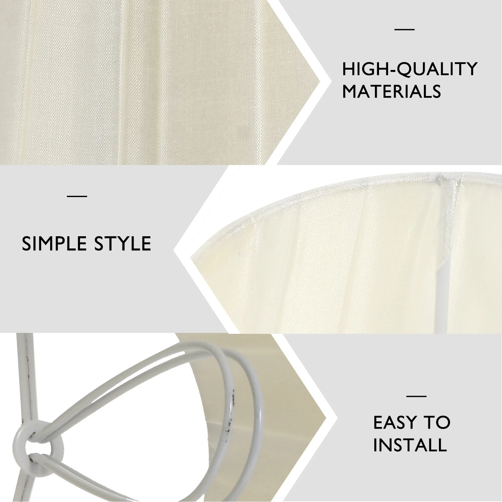 

Cloth Lampshade Clip Bulb Lamp Cover Beige Light Shade Durable Decor Wall Floor Ceiling Lamp Accessories Simple Style Warm