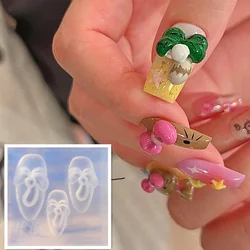 1Pc Coconut Tree Starfish Waterflood Crystal Ball 3D Acrylic Mold Nail Art Decorations DIY Design Silicone Nails Mold