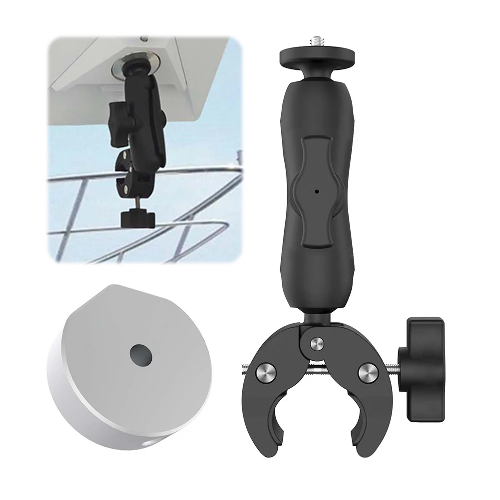 For Starlink Mini Round Tube Bracket Pea Pod Pole Mount Clamp Stand 1/4 Screw Adapter Ethernet Satellite Bracket Fixing Clip Kit