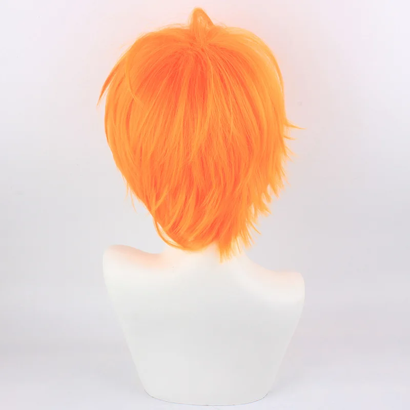Japanischer Anime „Haikyuu!!“ Little Volleyball Hinata Shoyo Orange Cosplay Perücke Hochtemperatur-Seiden-Cosplay-Perücke