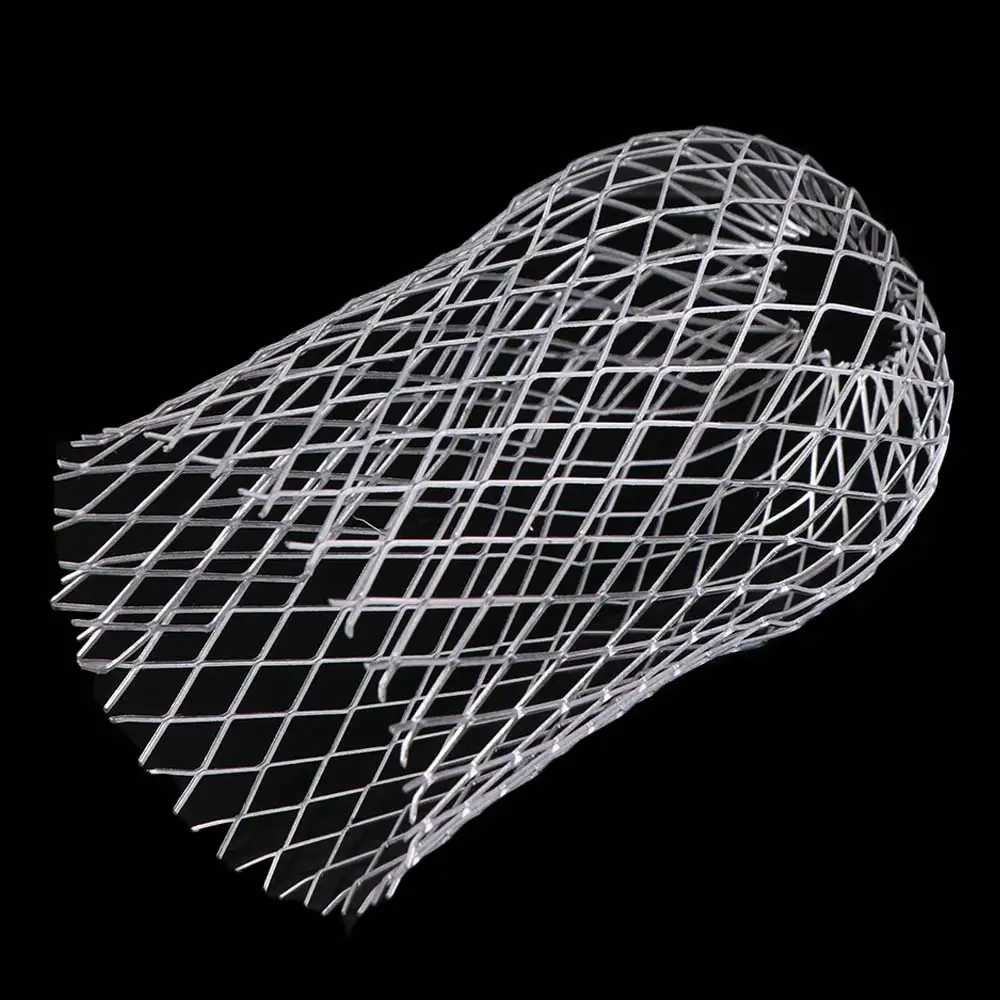 4pcs Expand Aluminum Gutter Filter Silver Foldable Screen Anti-Blocking Filter Rustproof Mesh Eaves Roof Drainage Pipe