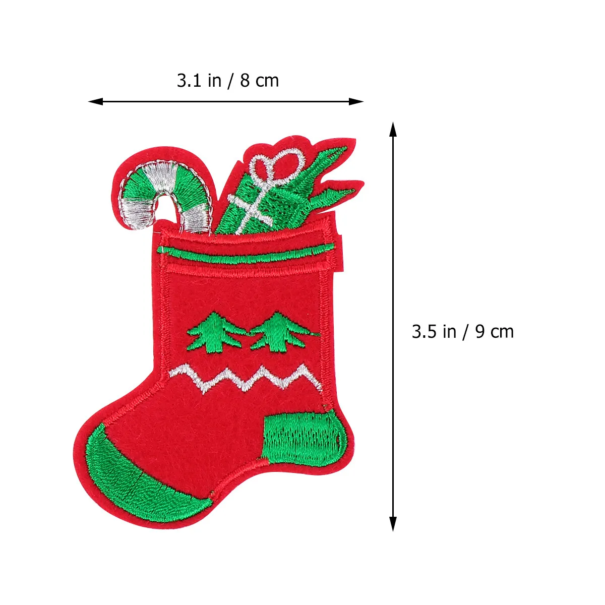 12Pcs Christmas Themed Embroidery Patches Cute Delicate Cartoon Appliques for Garments Accessories DIY Craft Holiday Fashion