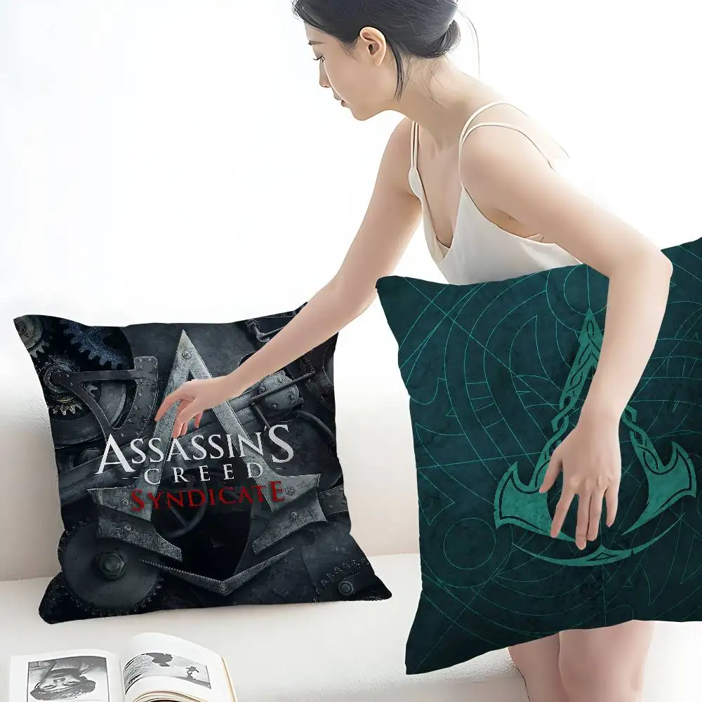 A-Assassin S -Creed Gaming Cushion Cover Car Throw Pillow Case For Sofa Car Christmas Gift 40x40cm 45x45cm