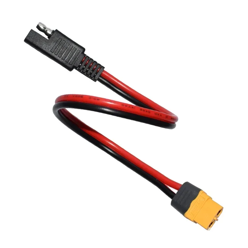 30cm XT60 Female to SAE Connector 14AWG XT60 Adpter Cable for Solar Panel RV Portable Power Station Solar Generator