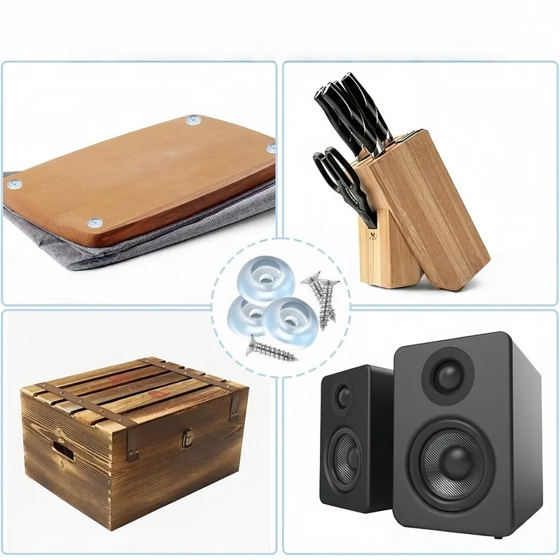 

31Pcs Non-Slip Rubber Feet Pads, High Cushion Stable, for Cutting Boards & Cabinets, Shockproof & Full Protection