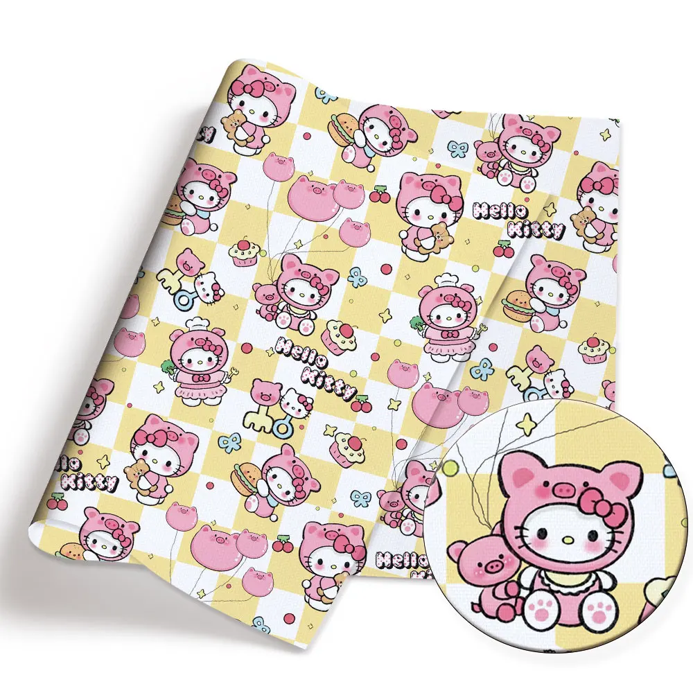 Hello Kitty 140x50CM Cartoon cotton fabric Patchwork Tissue Kid Home Textile Sewing Doll Dress Curtain Polyester cotton Fabric - Image 6