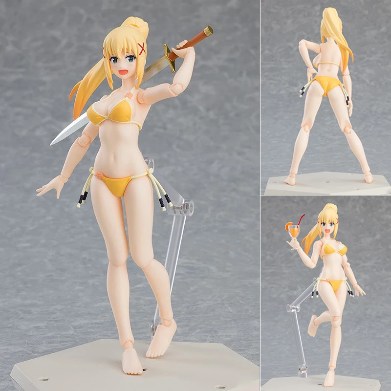 EX-065 Figma KonoSuba Darkness купальник сексуальная аниме девушка фигурка Megumin/Aqua/Dustiness Ford Lalatina фигурка модель кукла игрушка