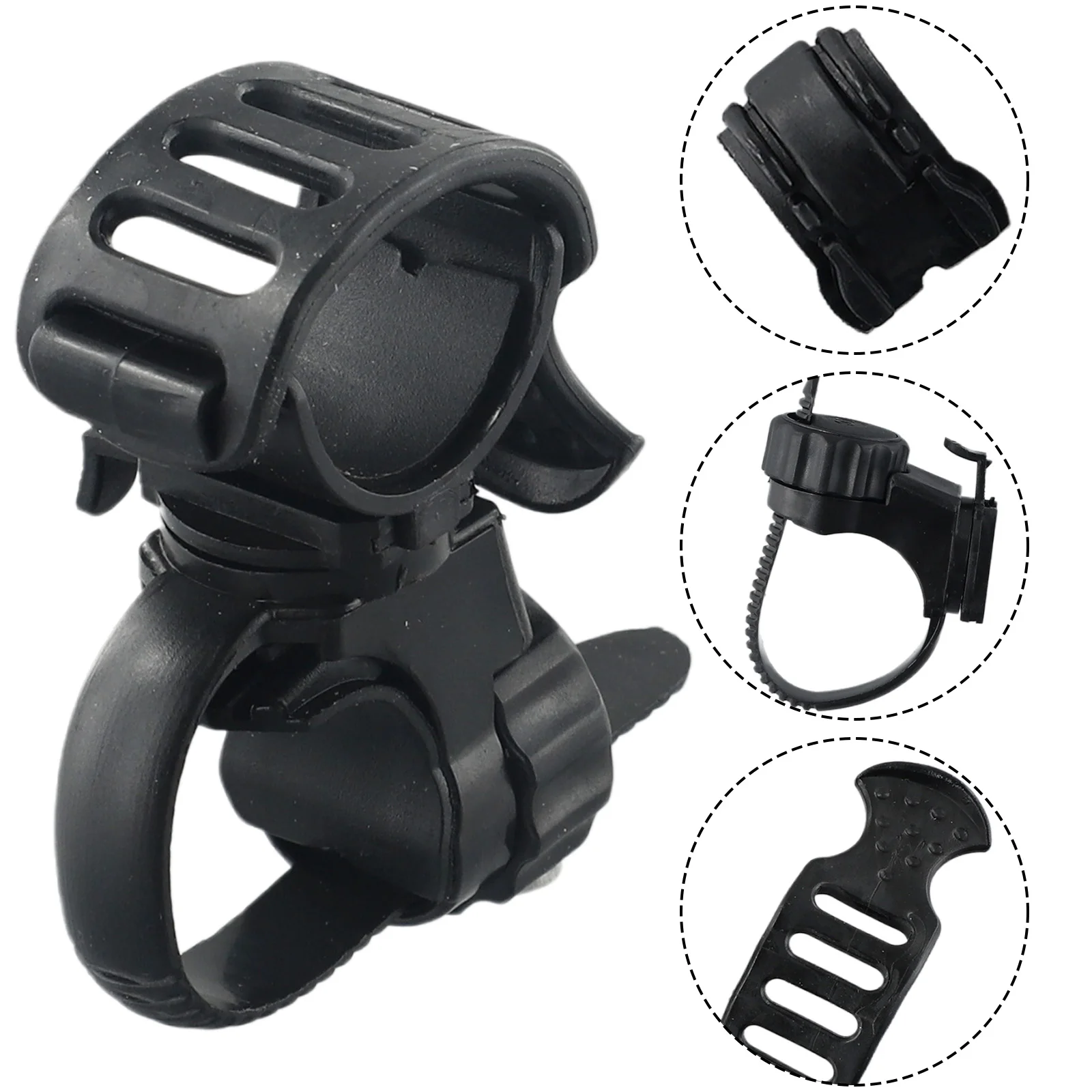 

360 Degree Rotation Bicycle Handlebar Light Bracket Flashlight Lamp Holder Tool For Flashlights Less Than 40mm In Diameter