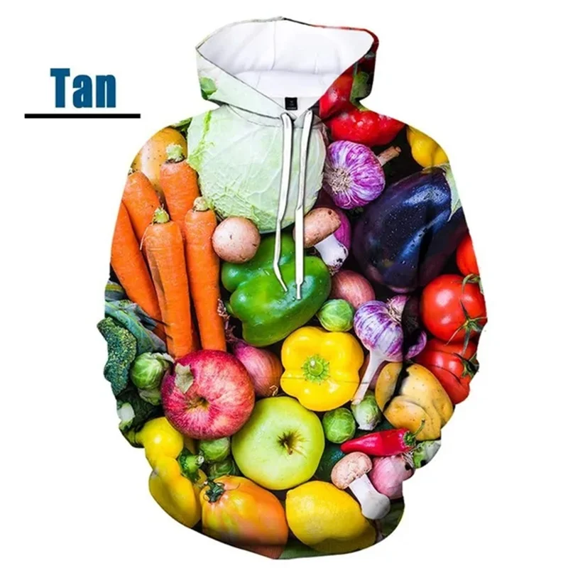 Vegetables Graphic Hoodies For Men 3D Food Printed Pullover Kid Fashion New In Hoodies & Sweatshirts Women Hooded Sweatshirt Top