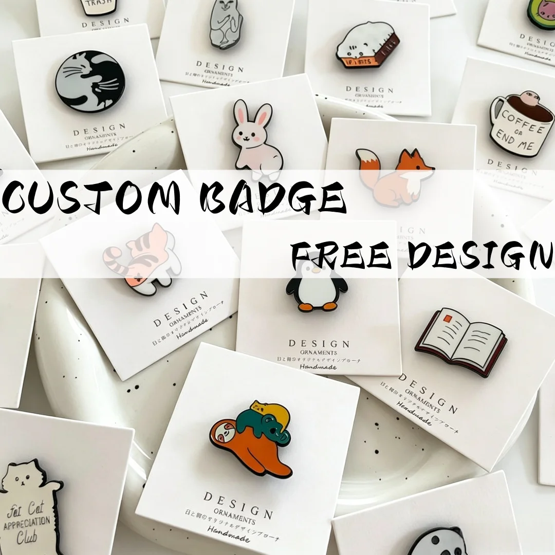 Custom Pins Cheap Custom Enamel Lapel Pins Cute Mini Cartoon Pet Animal Graphic Jacket Backpack Metal Decor Brooch