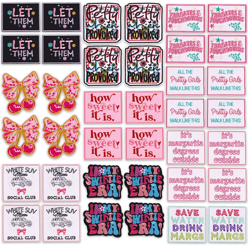 

5 шт. нашивок с вышивкой в стиле ковбойских букв, термоклеевые нашивки для курток, шляп, одежды, в западном стиле, с винтажным дизайном лошади, декоративные элементы