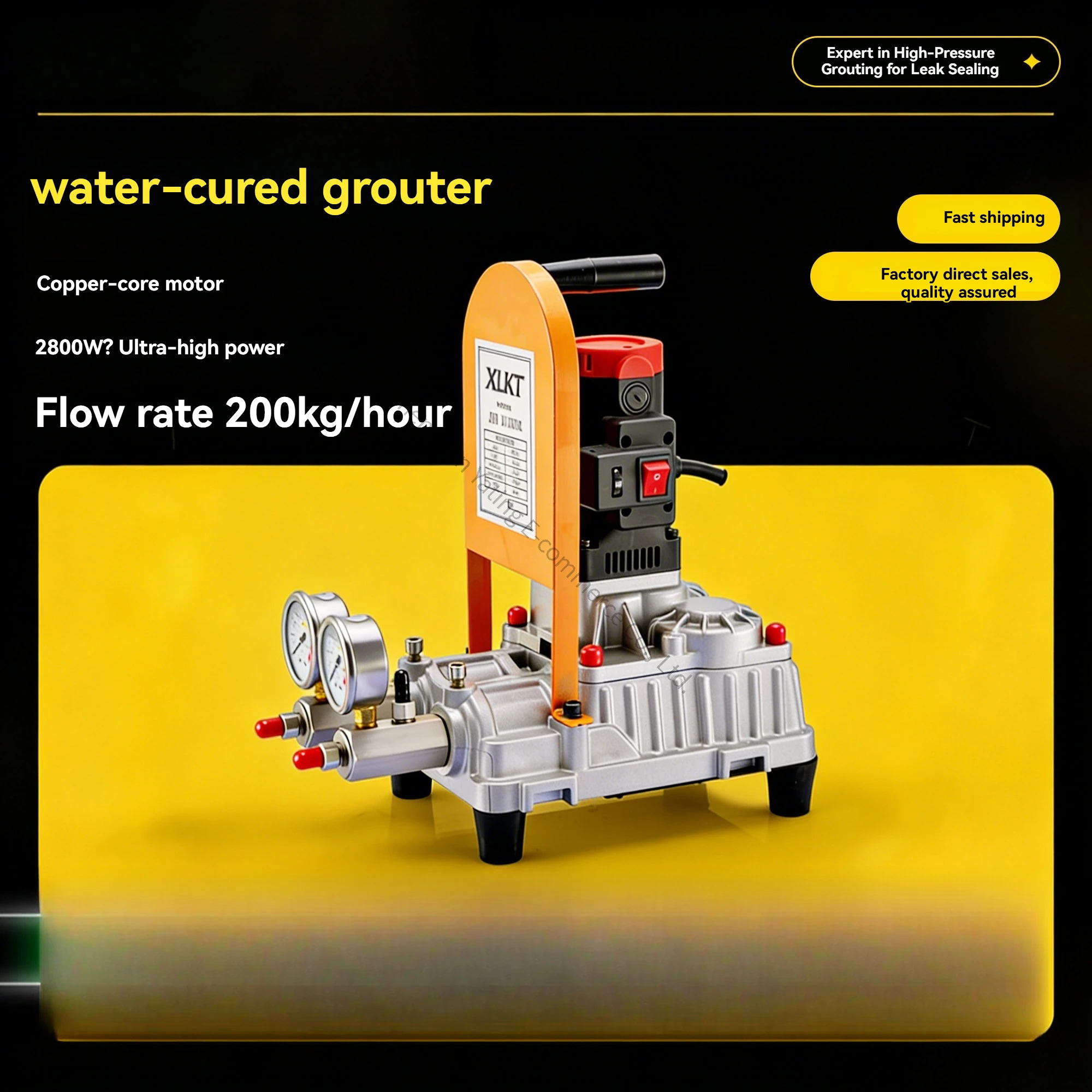 Water Curing High Pressure Grouting Machine Waterproof and Leak Repair Double Liquid Glue Injection Leakage Toilet Material