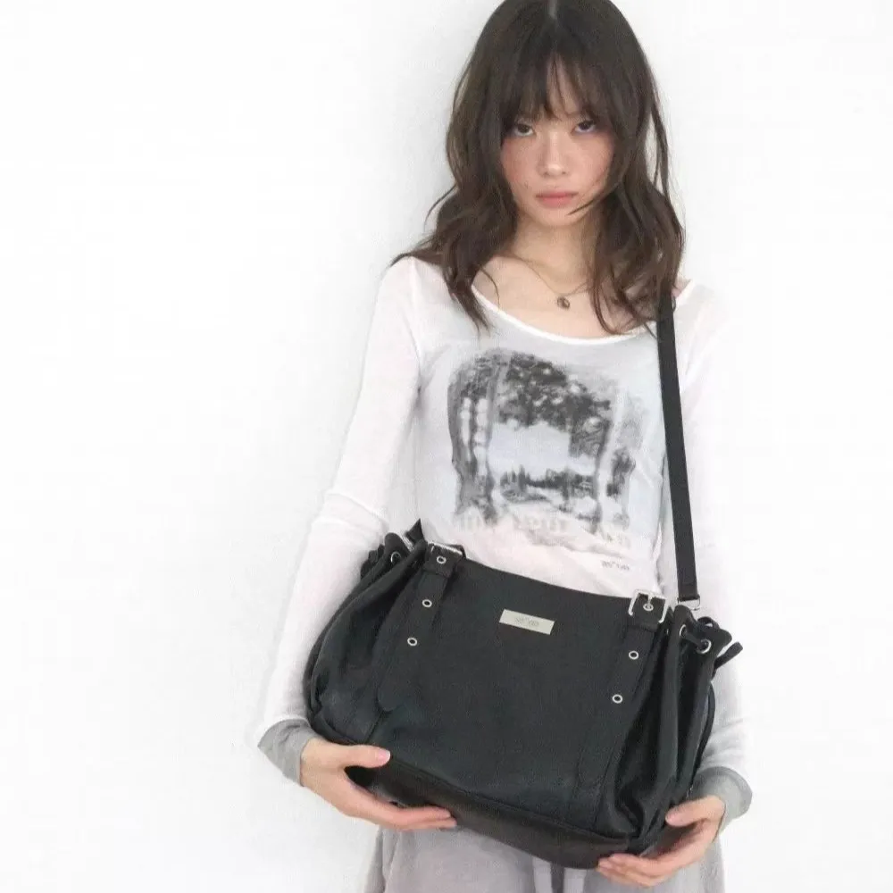 Ason 2025 New Arrival Luxury-inspired Vintage Drawstring Baguette Bag Shoulder/Underarm/Handheld Casual Women's Handbag