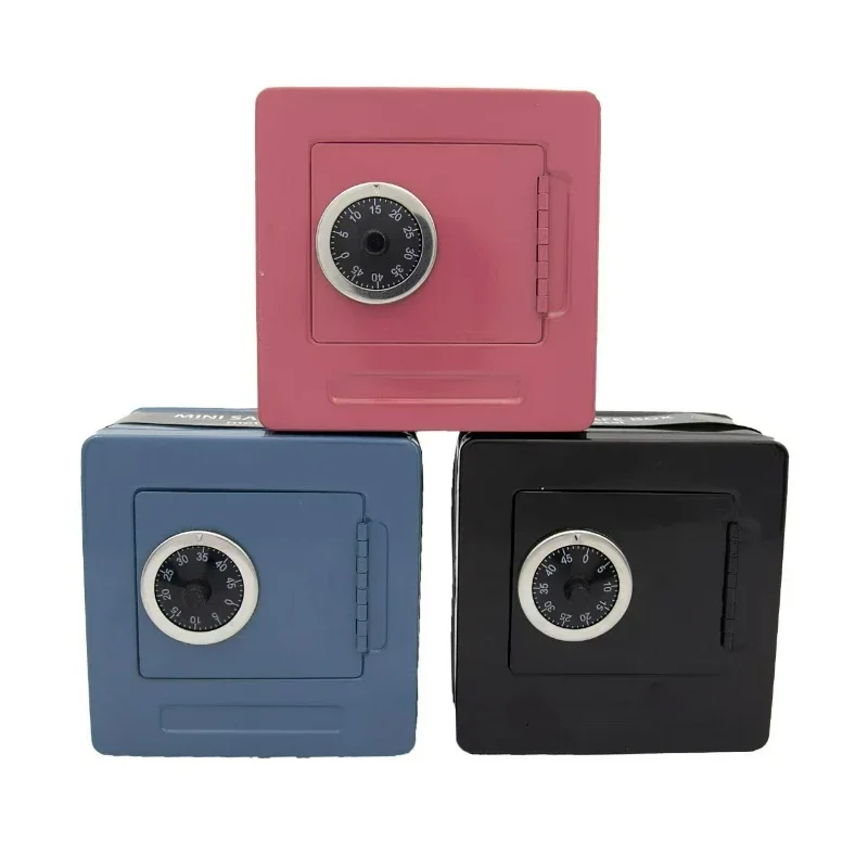Combination Lock Money Box Metal Coin Bank Storage Box Household Savings Organizer Creative Small Safe
