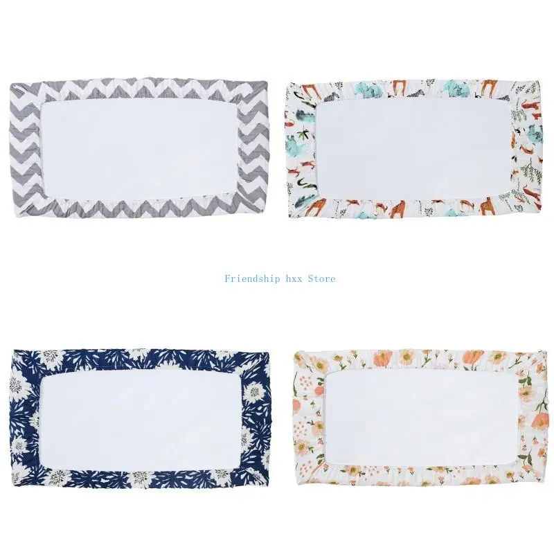 

F1CB Baby Changing Pad Cover Floral Print Fitted Crib Sheet Infant or Toddler Bed