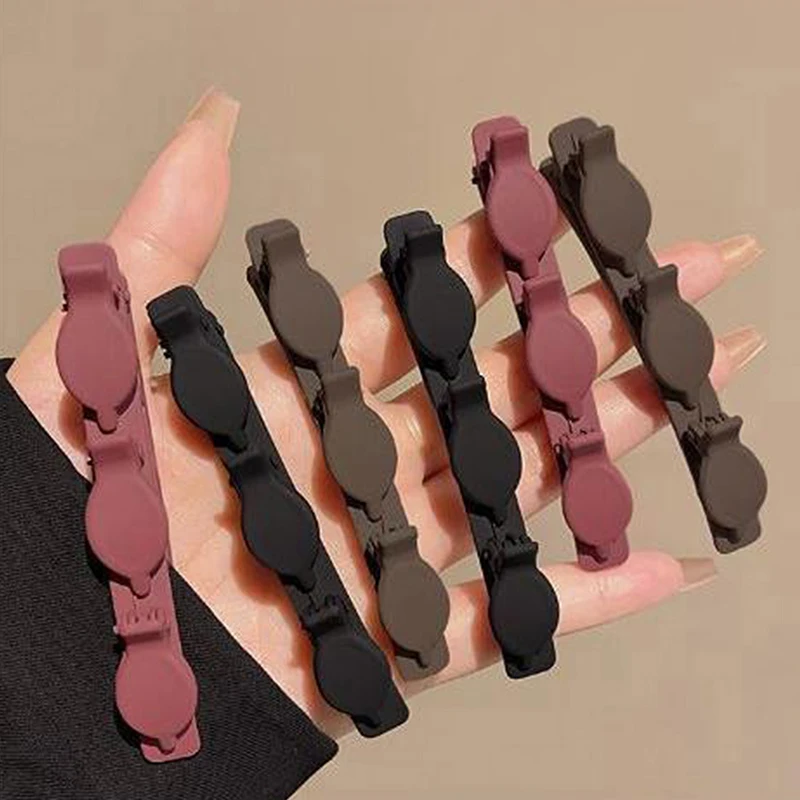 بلون مقاطع الشعر المضفر الكورية نمط مشبك شعر تمزيقه الانفجارات الشعر كليب الجبين يتدفقون المشابك إكسسوارات الشعر #3