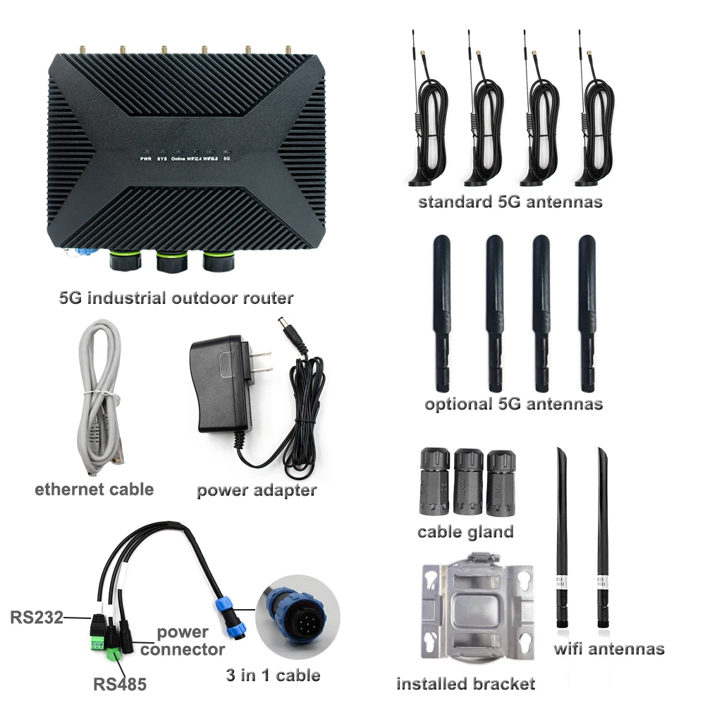ZXY NR230 NR الصناعية الصف IP68 جهاز توجيه لاسلكي خارجي 4G 5G AX1800 WiFi IoT Cloud Platform SIM VPN جدار الحماية WEP التشفير #6