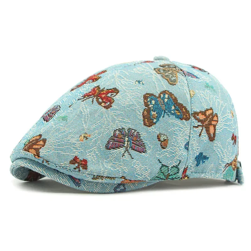 

Весенние кепки газетчика из полиэстера с мультяшным принтом, плоская фуражка для мужчин и женщин, береты художника, 30