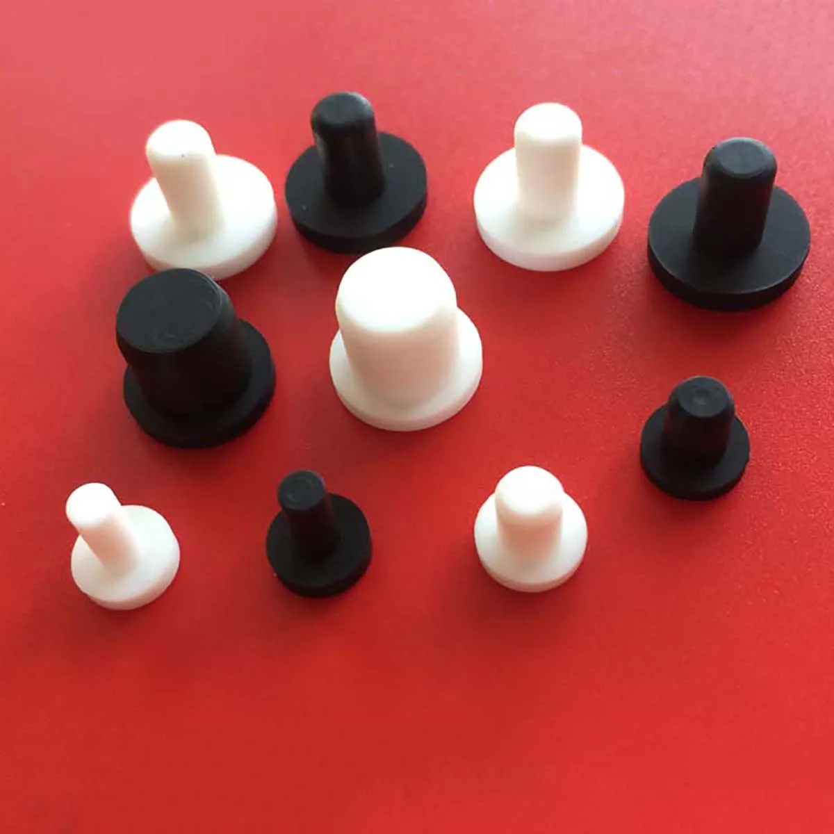 5.5/6/6.5/7/7.5mm Solid Silicone Rubber Stoppers Black T-shape Bore End Caps Inserts Seal Plugs Shock-absorbing Pads