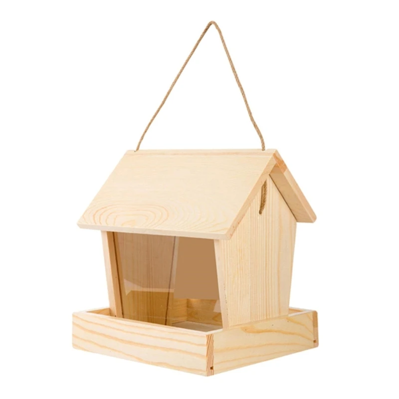 Bird Feeder for Outdoor Hanging Large Capacity Wild Bird Feeder Rain Proof Bird House Small Bird Feeder for Backyard