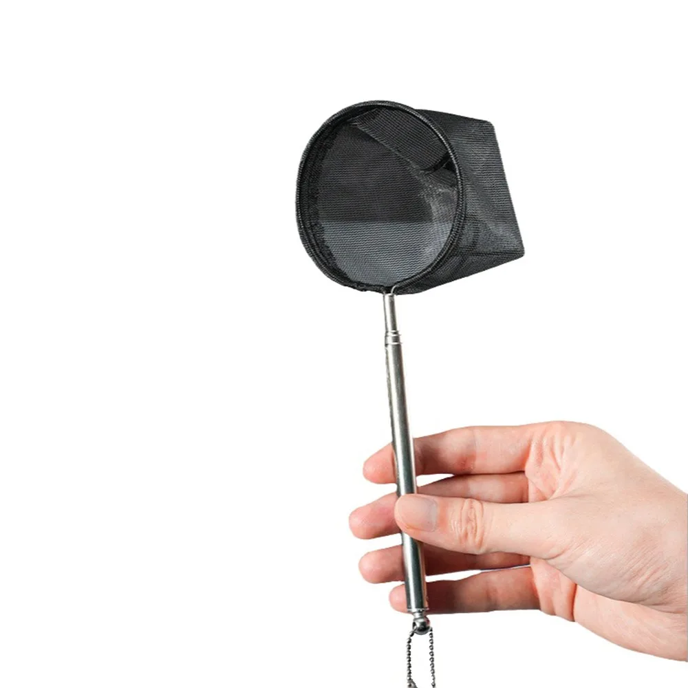 Extendable Handle Retractable Fishing Net Fine Net Reinforced Net Head Aquarium Dip Net Non Slip Handle Round
