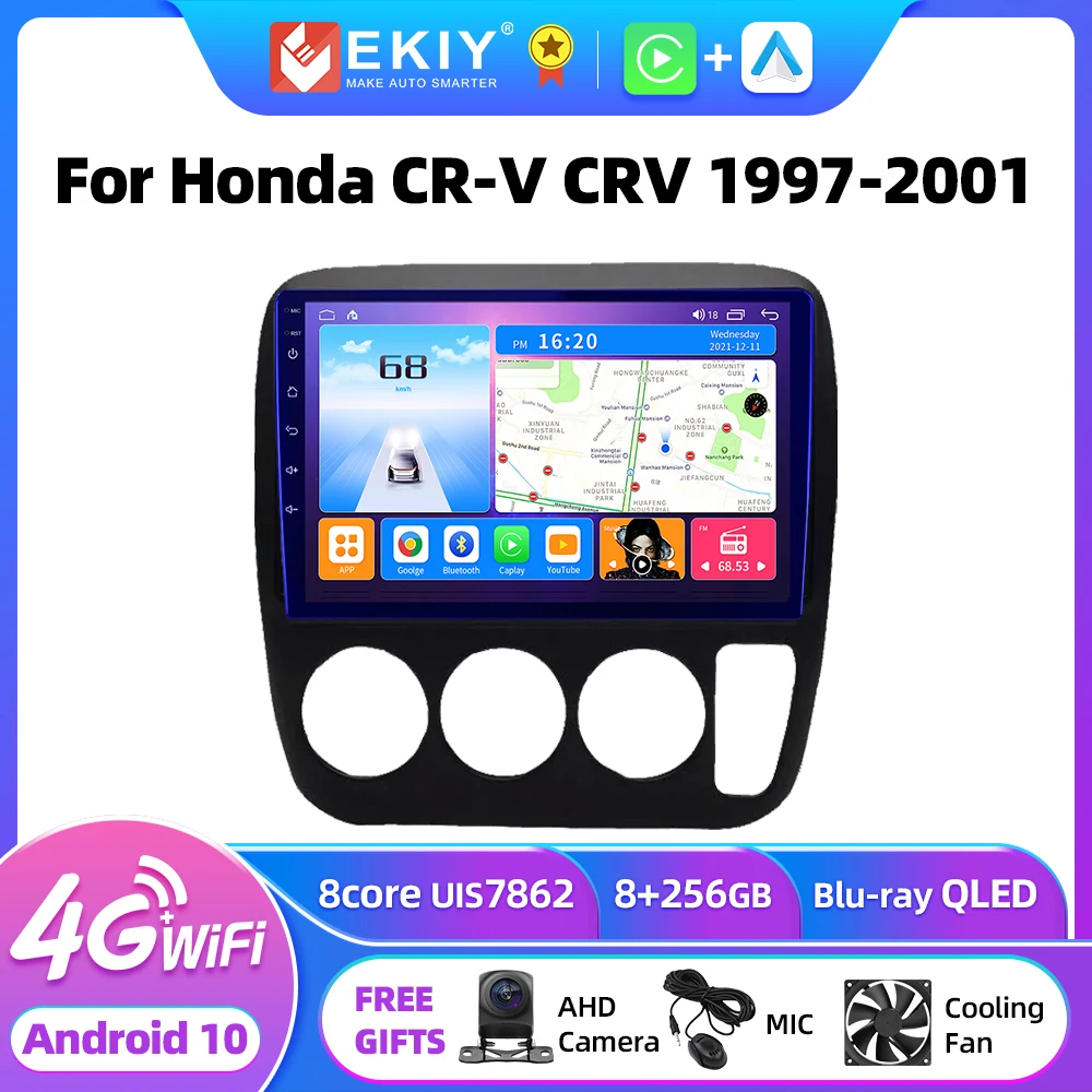 

EKIY T7 Android Car Radio For Honda CR-V CRV 1997-2001 Stereo QLED Smart Multimedia Video Player Auto Navi GPS No 2DIN Head Unit