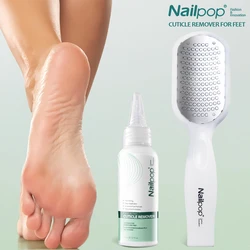 Nailpop-Dissolvant de callosités professionnel pour les pieds, kit de lime à pied, gel extra fort, râpe, dissolvant de peau de fréquence, talons craquelés, peau sèche