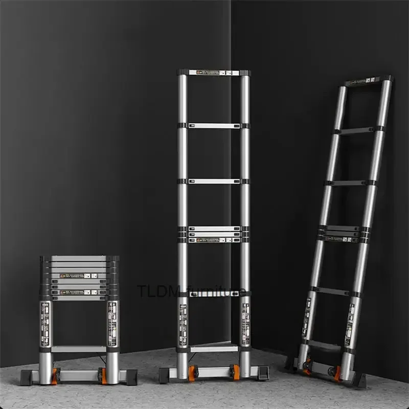 Modern Telescopic Ladder Home Aluminum Folding Ladder Multi-function Herringbone Ladder Engineering Portable Lifting Stairs Z