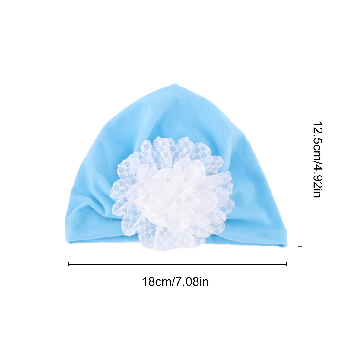 

5Pcs Baby Ruffle Bonnet Toddler Turban Infant Cap Scarf Wrap Child Hats Cotton FlowerDecoration Breathable Comfortable Daily