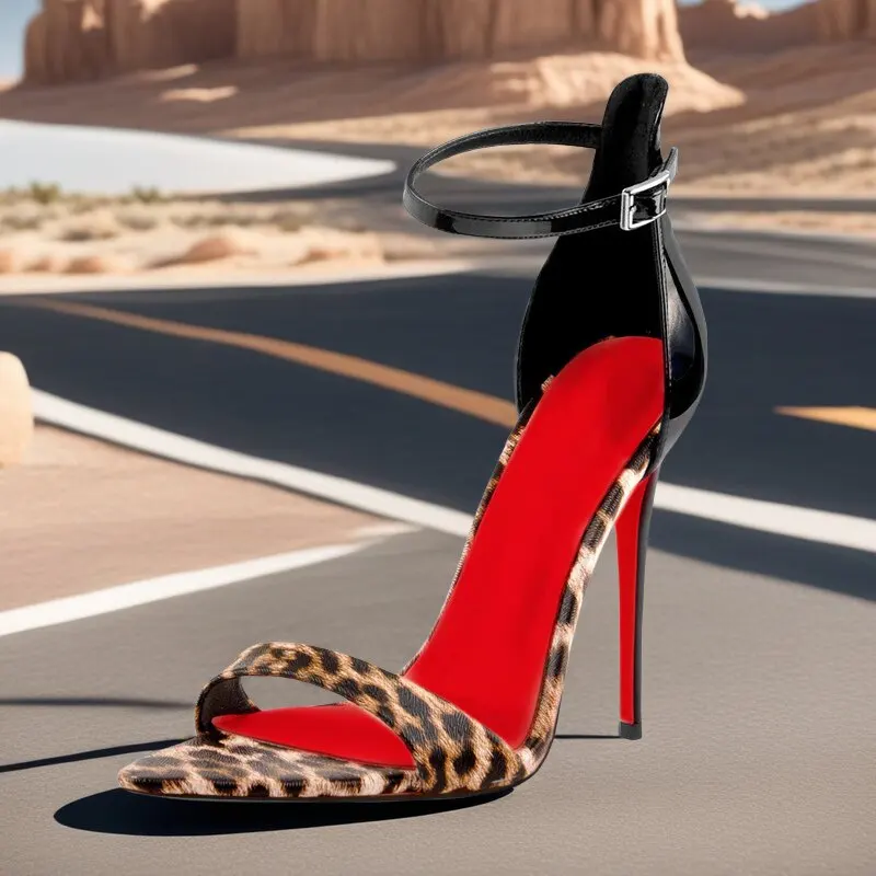 TOMONYE Sexy Pointed Open Toe Sandals - Minimalist One-word Stiletto High Heels, Fashion Party Shoes, Big Size 34-45