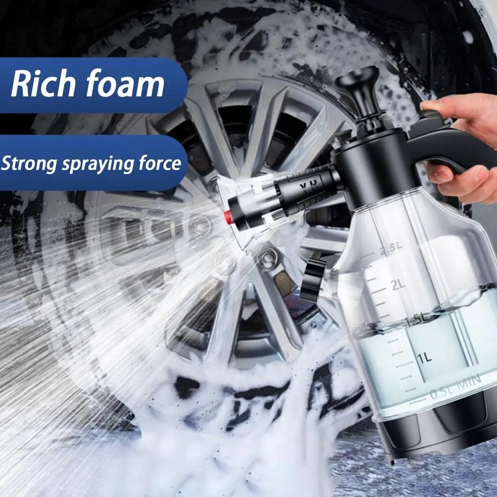 3L Hand Pump Foam Sprayer of Nozzle Hand Pneumatic Bottle Wash Snow Car Cleanin Cannon Foam Foam Car Window Spray X9N6