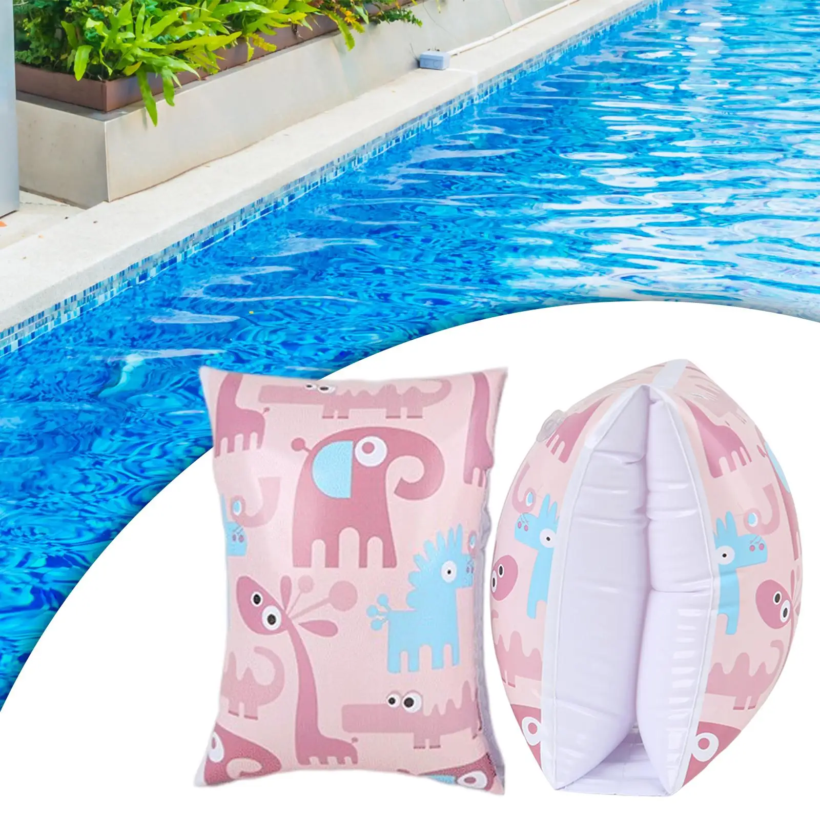 Children Inflatable Swim Arm Bands for Beginners Pool Armbands Comfortable Sleeves Swimming Training Accessories