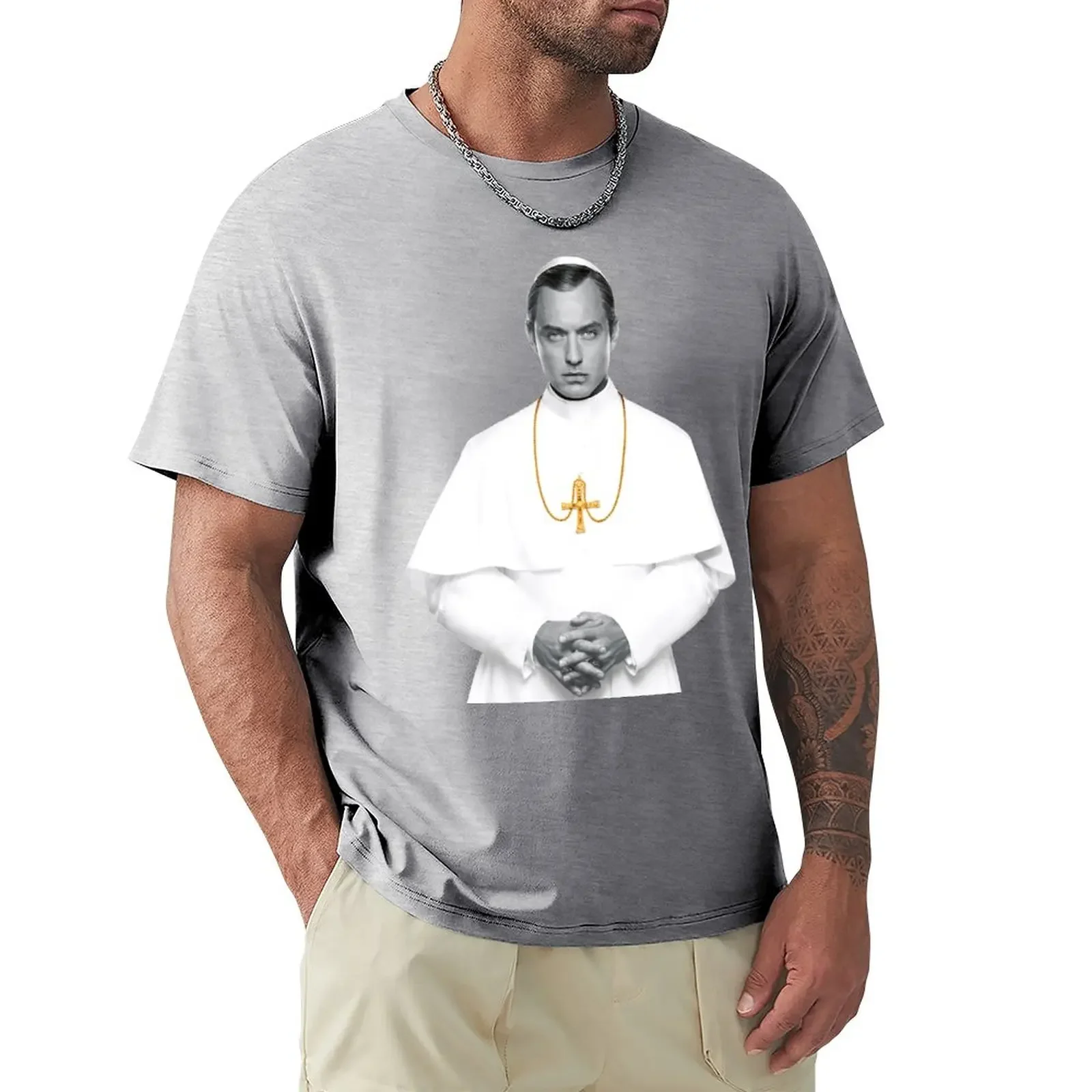 

Lenny Belardo - Young Pope Pius XIII - Jude Law T-Shirt vintage clothes hippie clothes mens plain t shirts