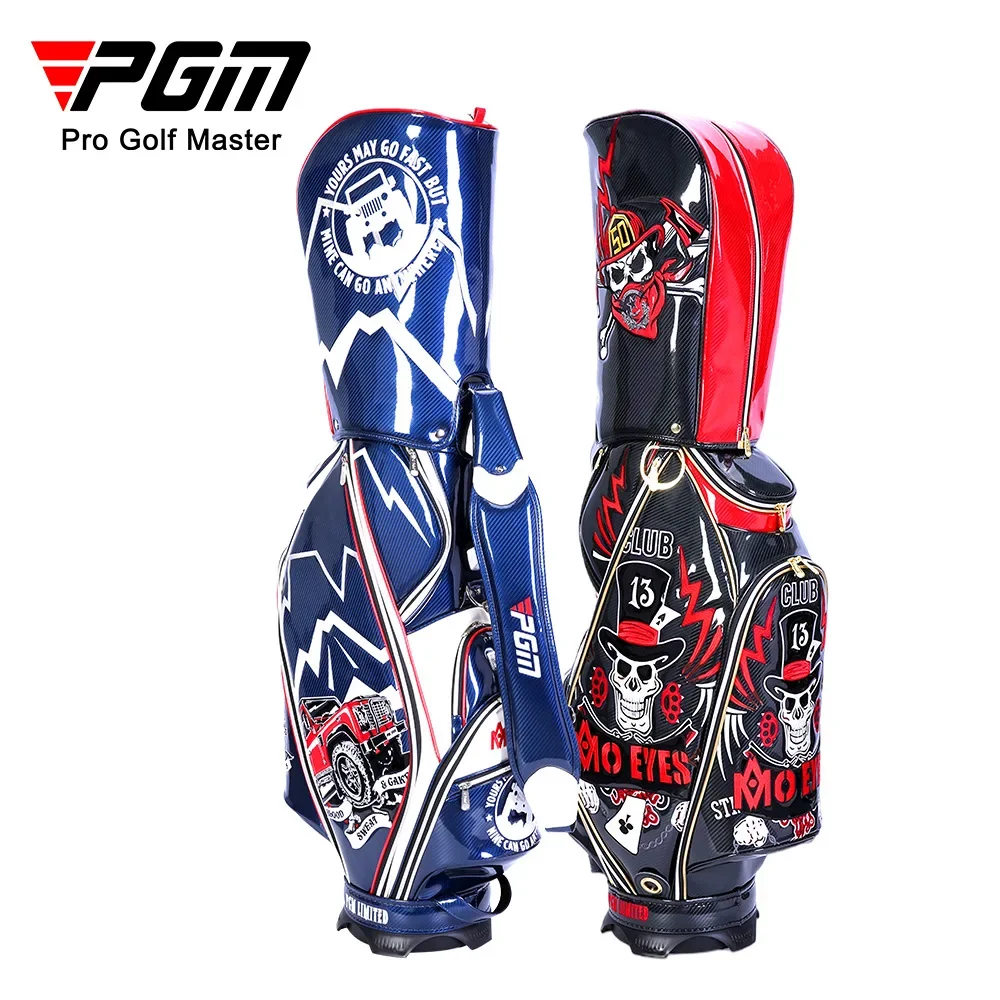 PGM-bolsa de Golf MOO EYES para hombre, bolsa estándar de lujo con 13 palos de piezas, resistente al agua, cristal, cuero, bordado en 3D, QB112