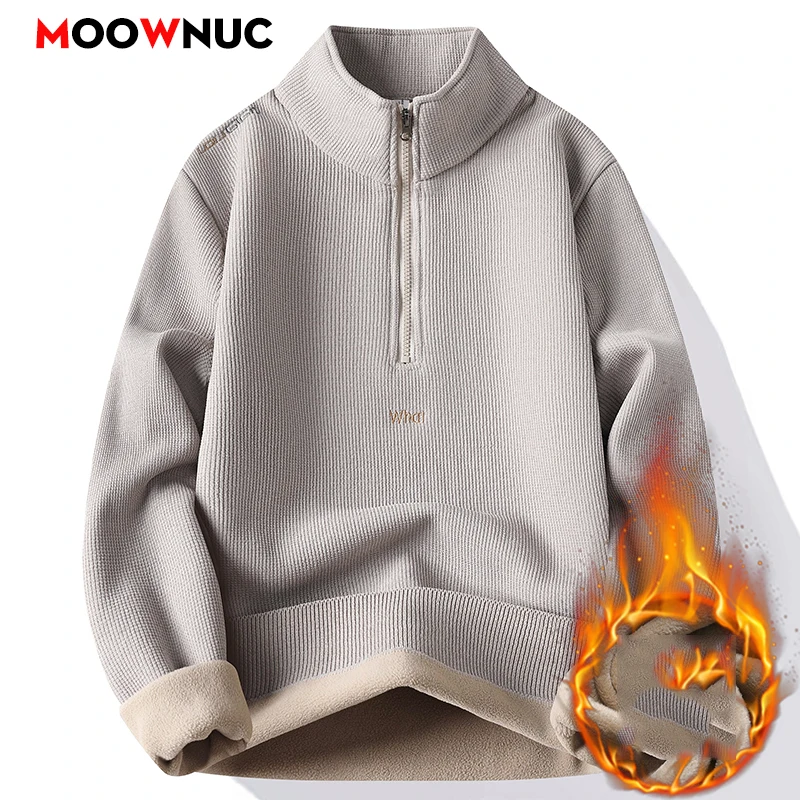 

Men's Warm Knitted Sweater Sweater Male Streetwear Pullovers Casual Thick Fashion Clothing Spring Autumn Winter Men Clothing