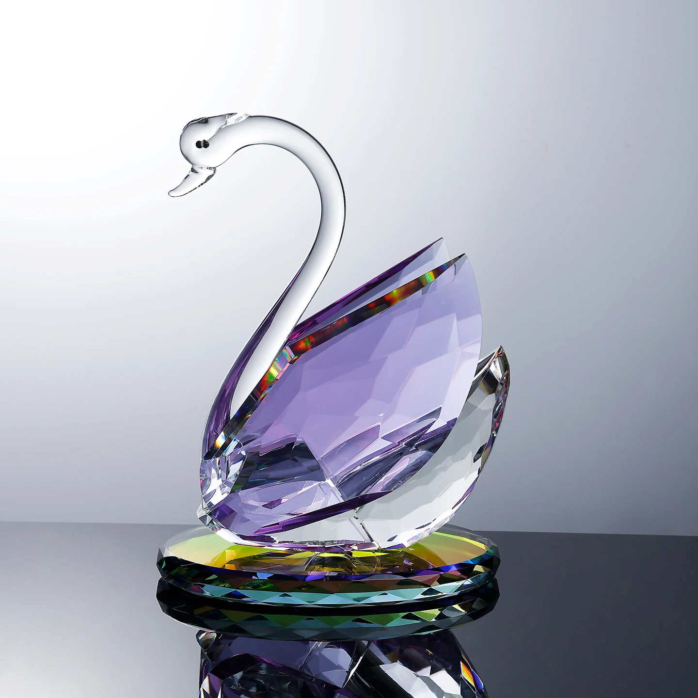 Light luxury purple crystal glass red wine rack home decoration, living room dining wine cabinet diagonally placed wine bottle