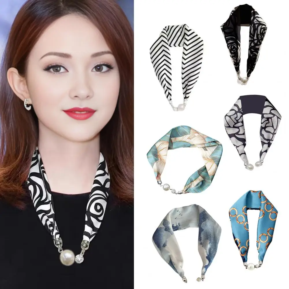 2024 NEW Fashion Magnetic Buckle Scarf headband for women\'s spring and summer neck protection