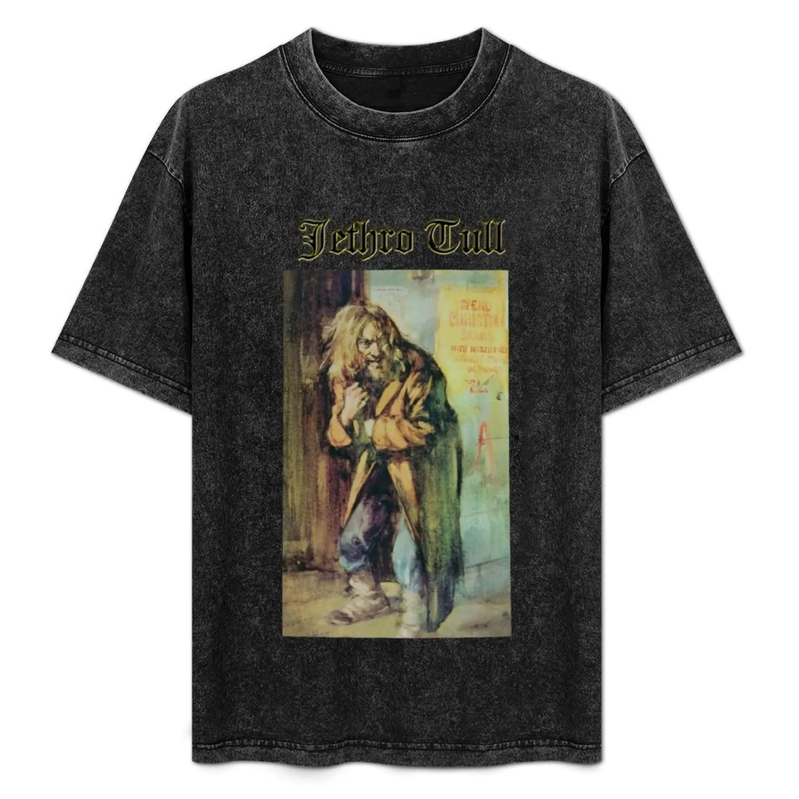 Camisa Jethro Tull - Camiseta Aqualung casual de manga curta para uso diário