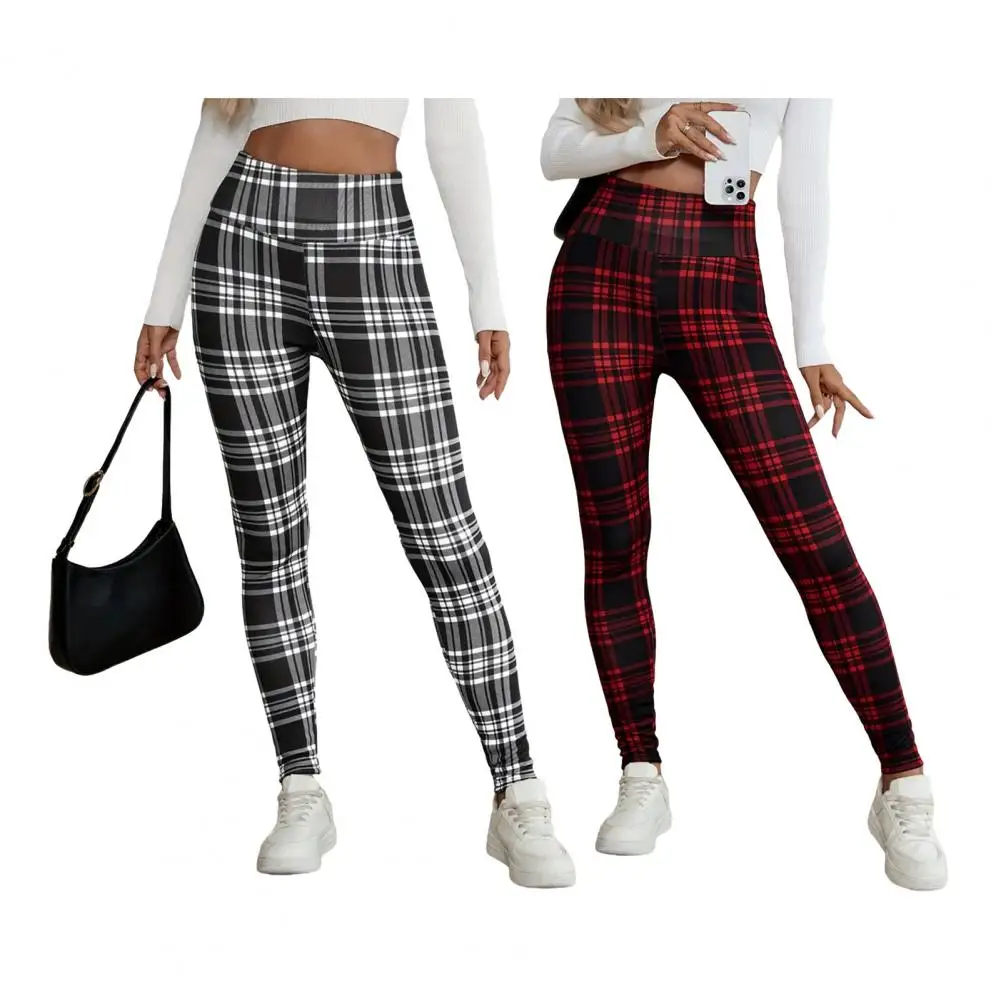 

Tights Plaid Thickened Velvet Lining pants Women Sexy Pants Push Up Leggings Fitness Leggins Gym Sporting High Waist Trousers