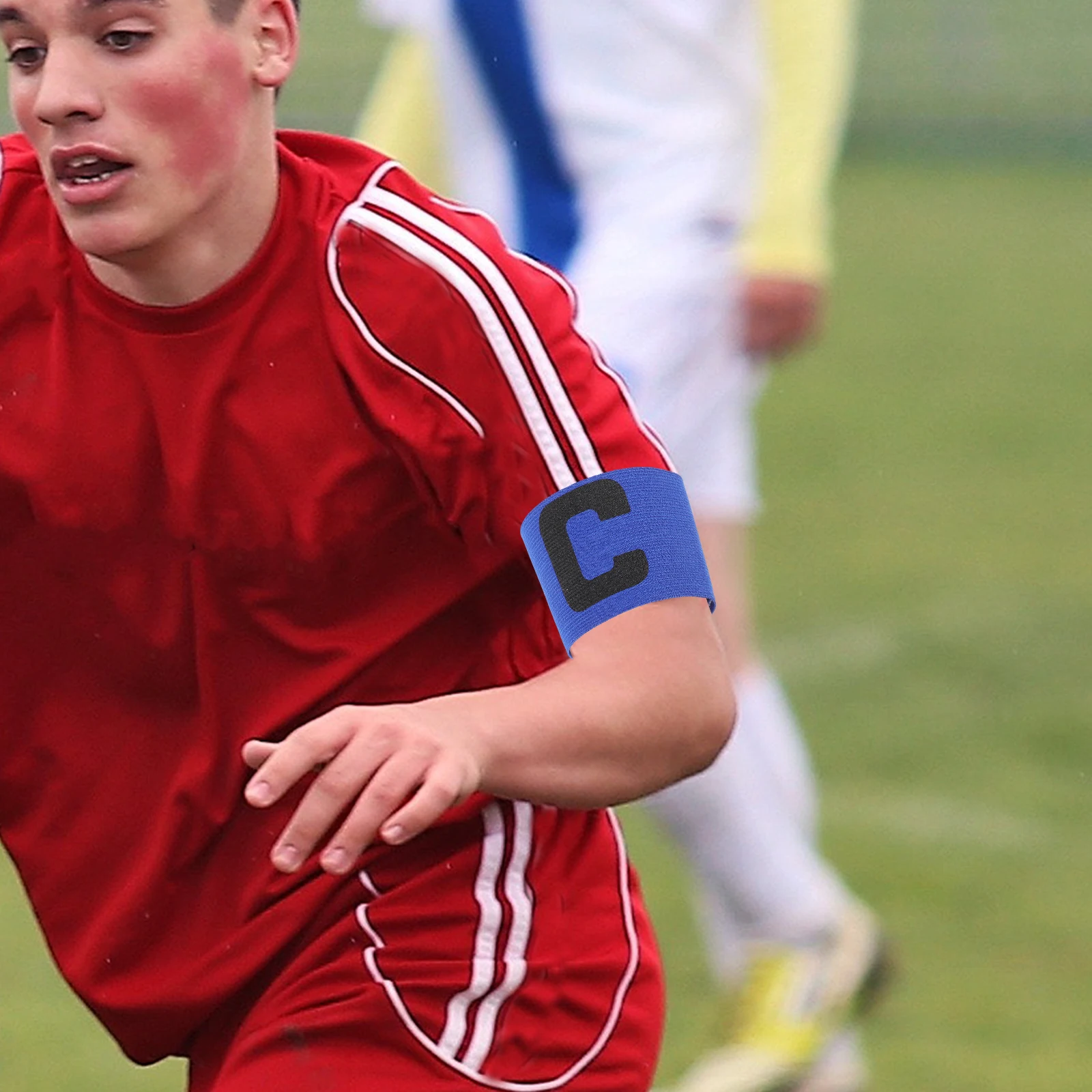 

9pcs Football Captain Armbands Elastic Adjustable For Adult Youth Kids Red Blue Leader Sports Armband Accessory