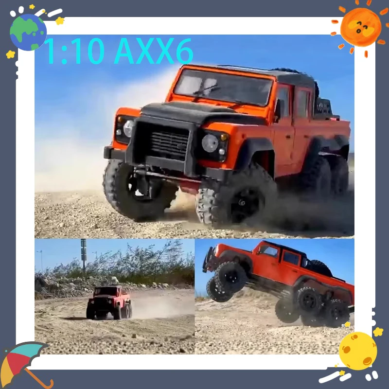 Coche de escalada Axx6 6x6, escala 1:10, vehículo todoterreno con Control remoto de alta y baja velocidad con bloqueo diferencial, coche RC de juguete