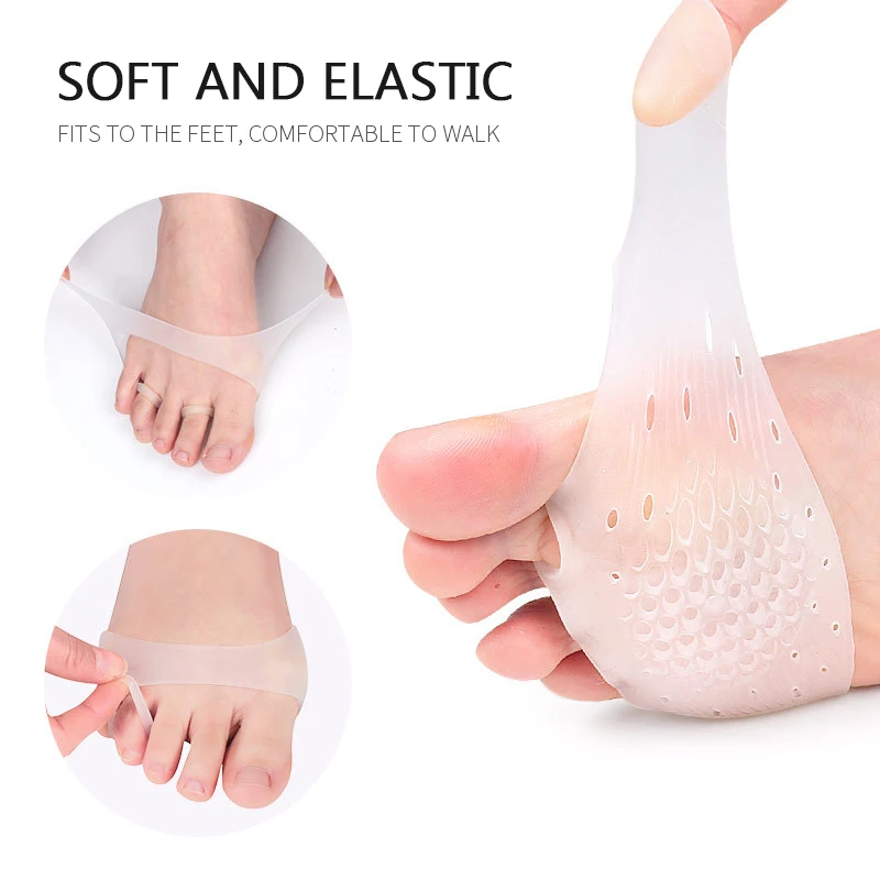 Cuscinetti per avampiede in Silicone scarpe con tacco alto cura della bolla del piede dita dei piedi inserto Pad Gel di Silicone cura del dolore del piede cuscino antiscivolo