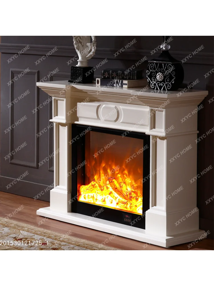 Fireplace Decorative Cabinet Modern Fireplace European-Style Solid Wood Electric Fireplace Core Heating Household