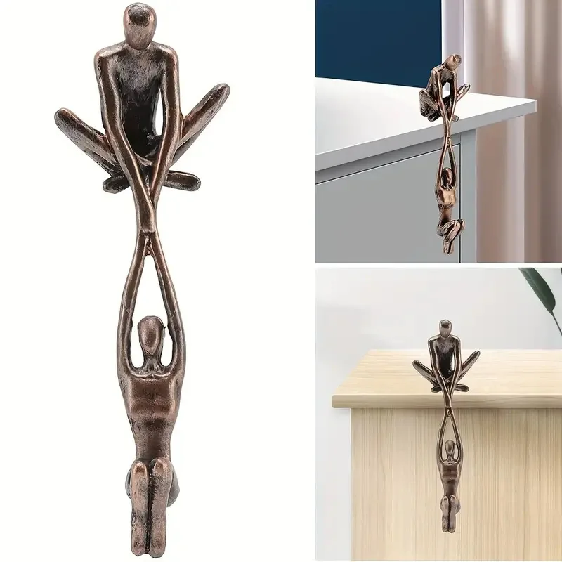 

Home Decor Figures Sculpture Creative Dance Handle Bronze Resin Figure Ornaments Office Study Bedroom Home Table Decoration