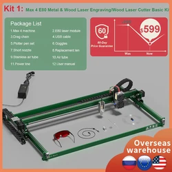 2024 NEJE Max 4 Incisore Laser e Macchina da Taglio Laser Industriale a 4 Assi Ampia Area di Lavoro 750*460mm CNC Strumenti di Lavorazione del Legno FAI DA TE