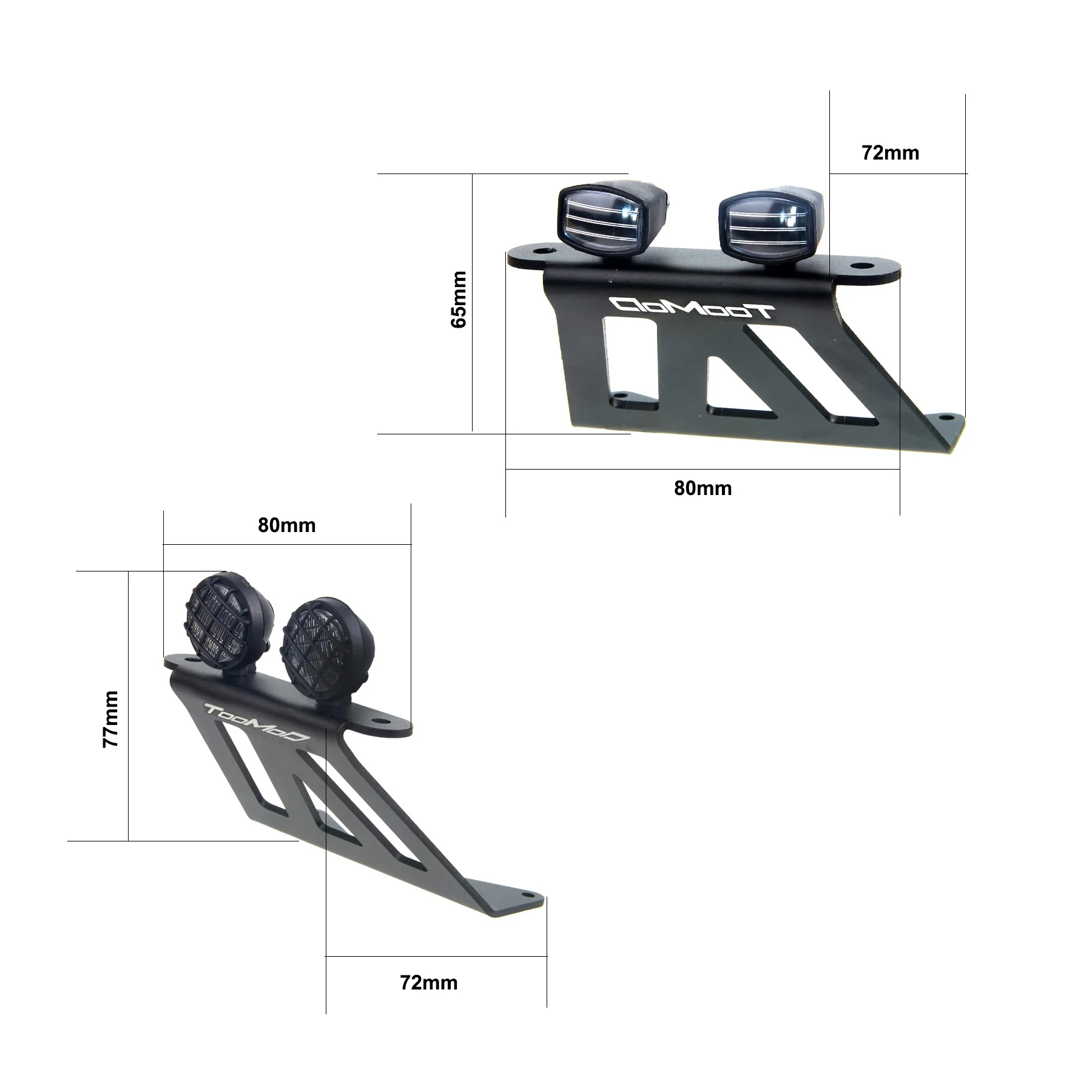 CW-01 Alu Front Skid Bumper with LED Lights for  Tamiya CW01 Lunch Box Midnight Pumpkin Monster Grasshopper Hornet Upgrade