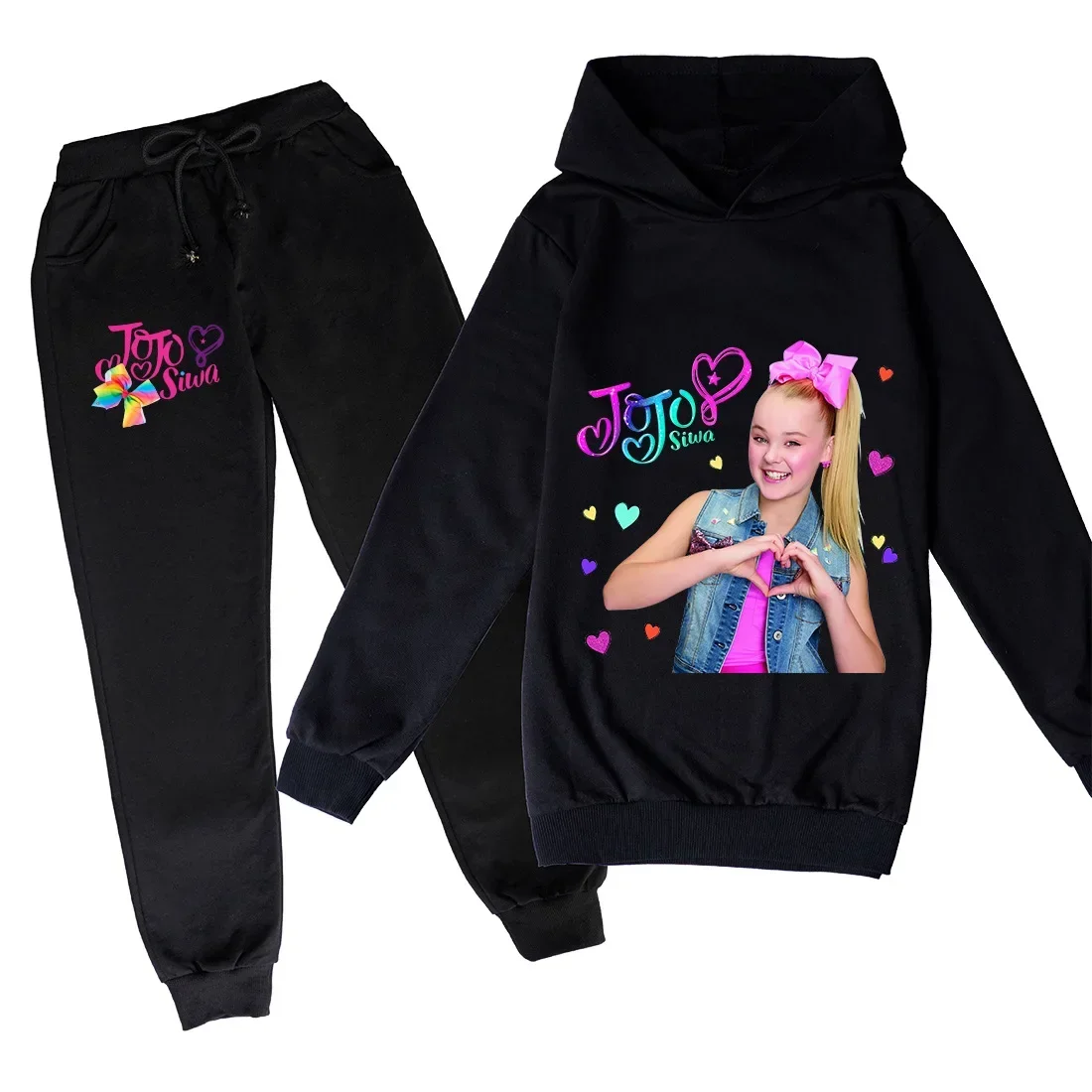 Kids Baby Clothes Hoodies Sweatshirts Spring Autumn JOJO Siwa Top Leggings Pants Hoodes T Shirt Girls Cosplay Costume Tracksuit